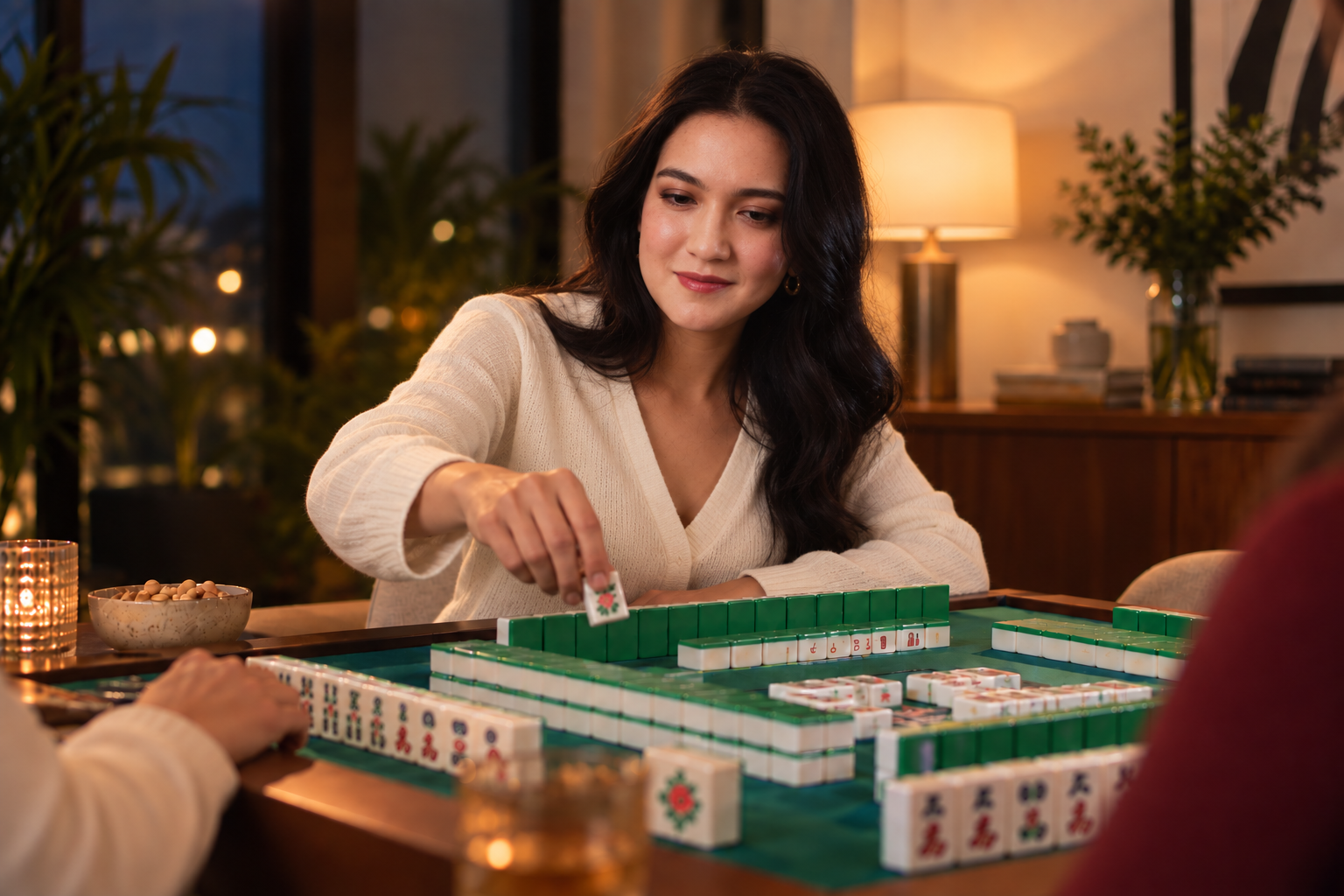 An evening Mahjong session to unwind after work